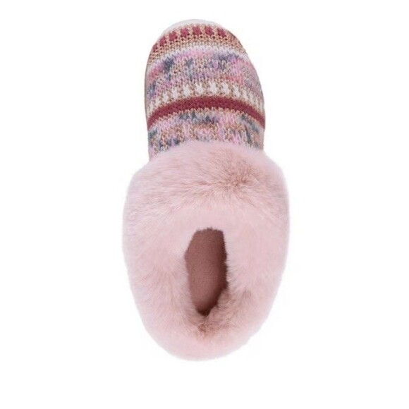 DARK ORCHID Ladies 8.5-9 L Isotoner Memory Foam Hoodback Slippers - Picture 5 of 9